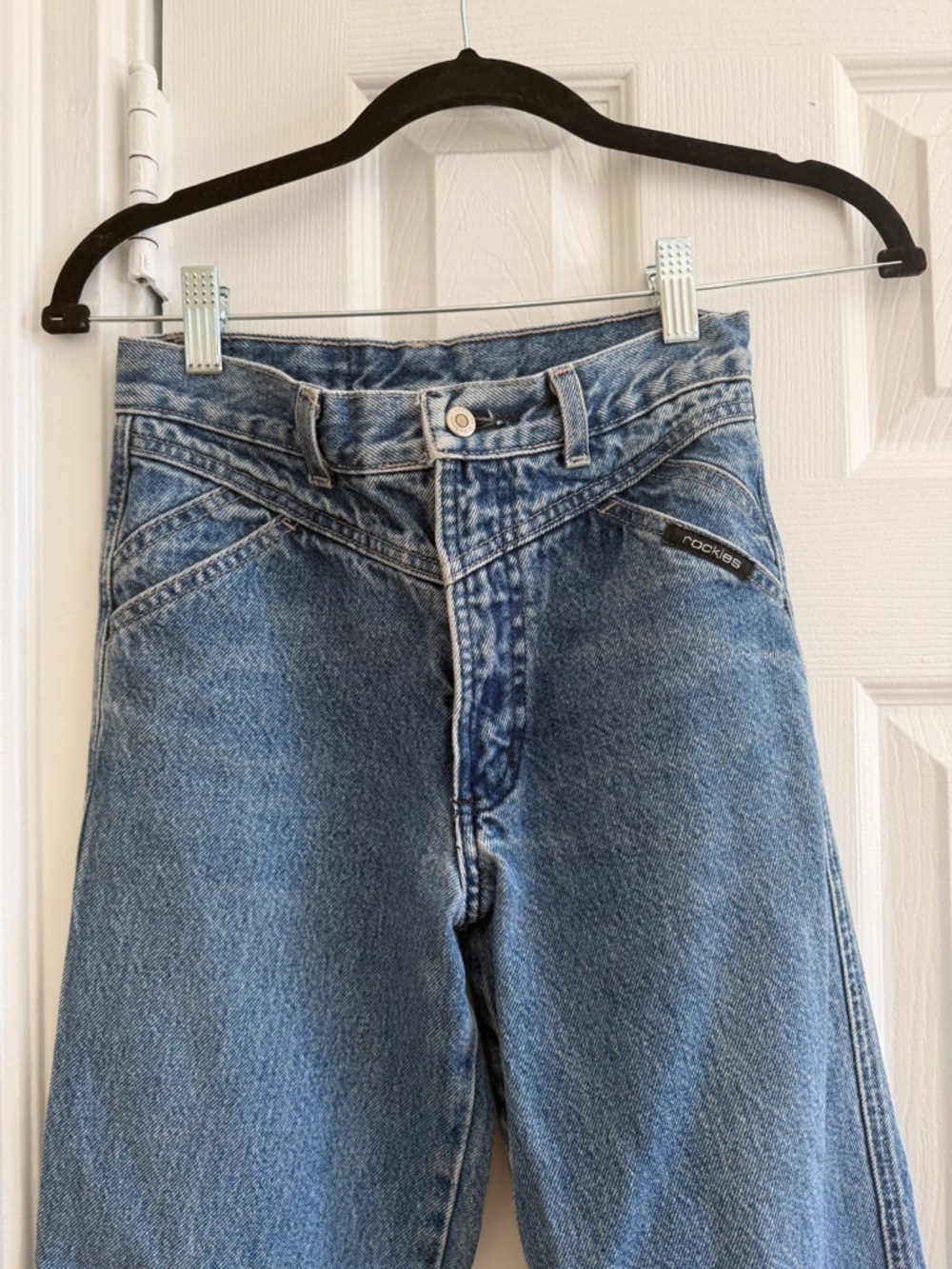 Vintage Rockies western high waist Classic Straight-Leg Blue Jeans - Picture 4 of 8